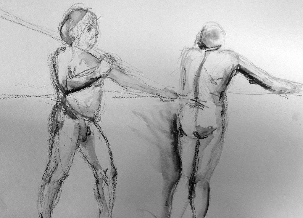5 minute sketches in water soluble graphite