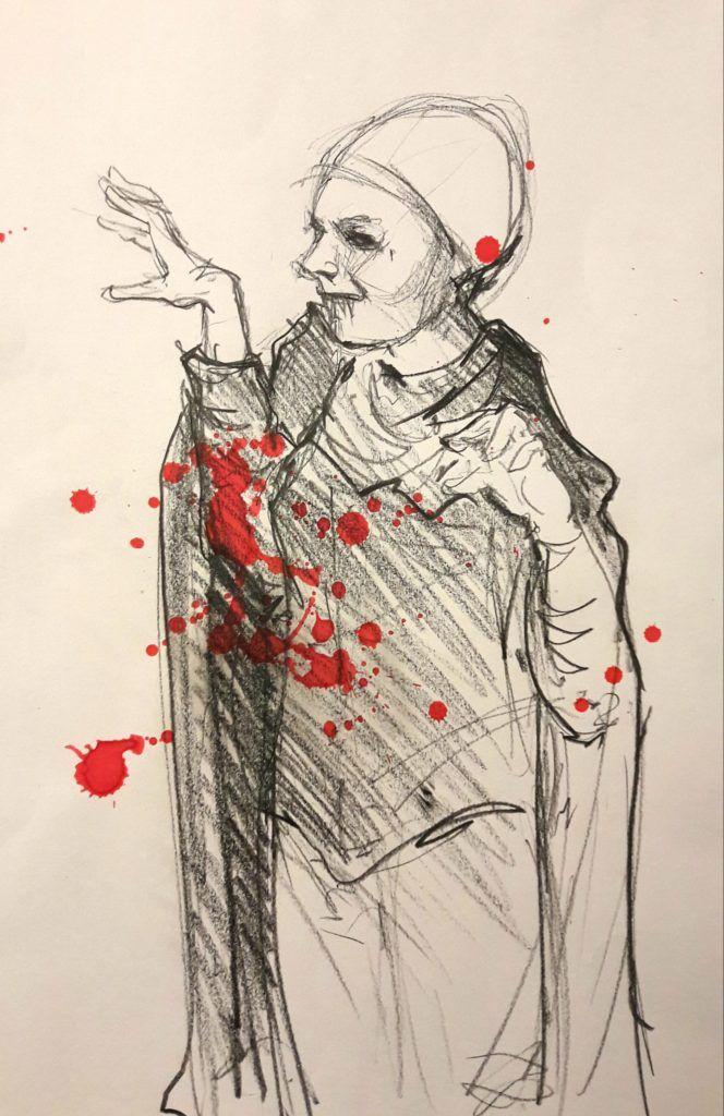 Dr Sketchy's Stephen King night! Dracula from Salem's Lot.