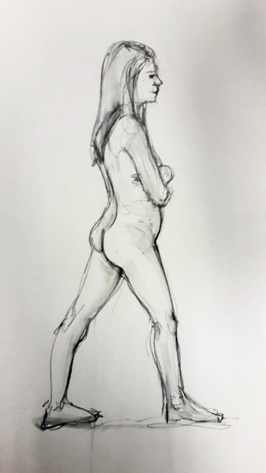Rae striding. 5-minute study