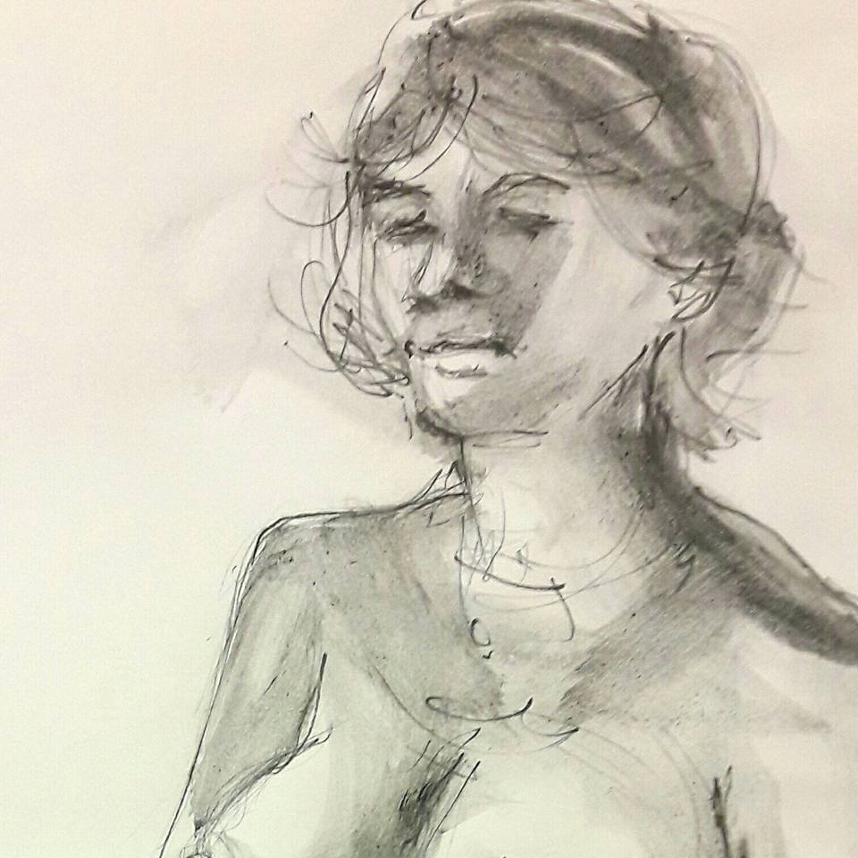 Sarah. 10-minute graphite study