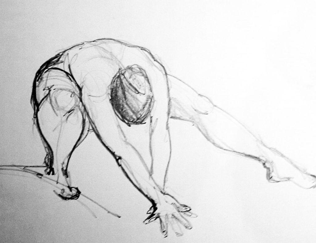 Quick 5-minute study in graphite. Love this pose!