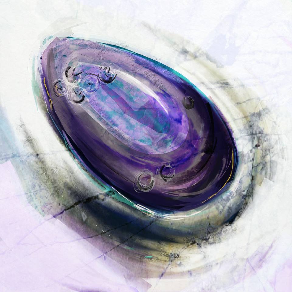 Mussel. Digital sketch