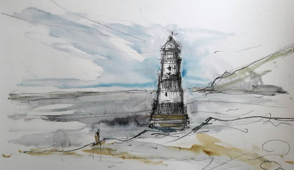 Penmon Lighthouse, Anglesey. Detail sketch