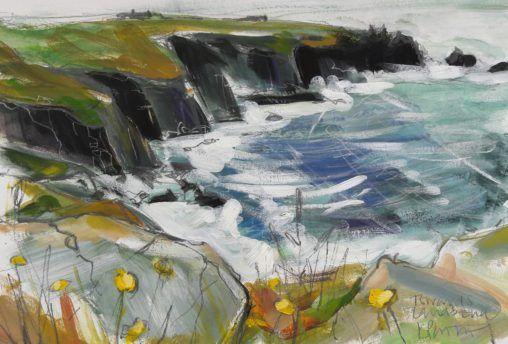 Plein air painting looking towards Lands End. It was very windy and I had to hang on to everything, but it was fun!