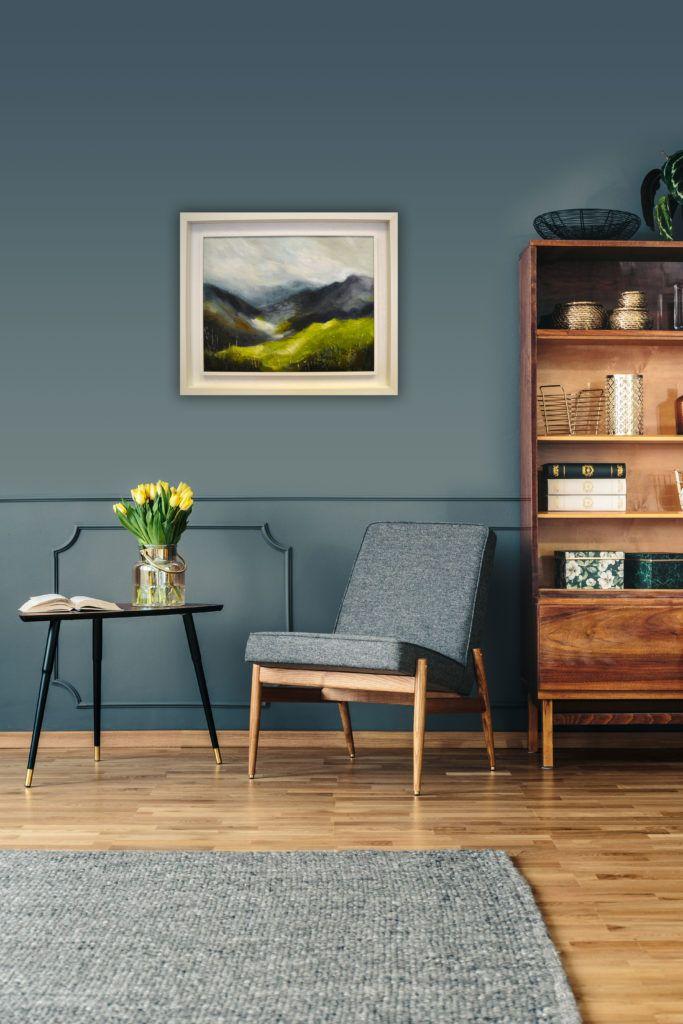 Mock-up on a dark wall. Background image ©Shutterstock