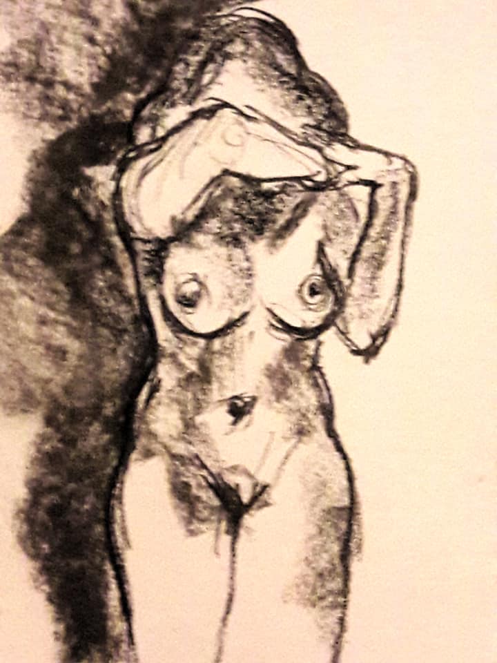 Sarah. Study in charcoal