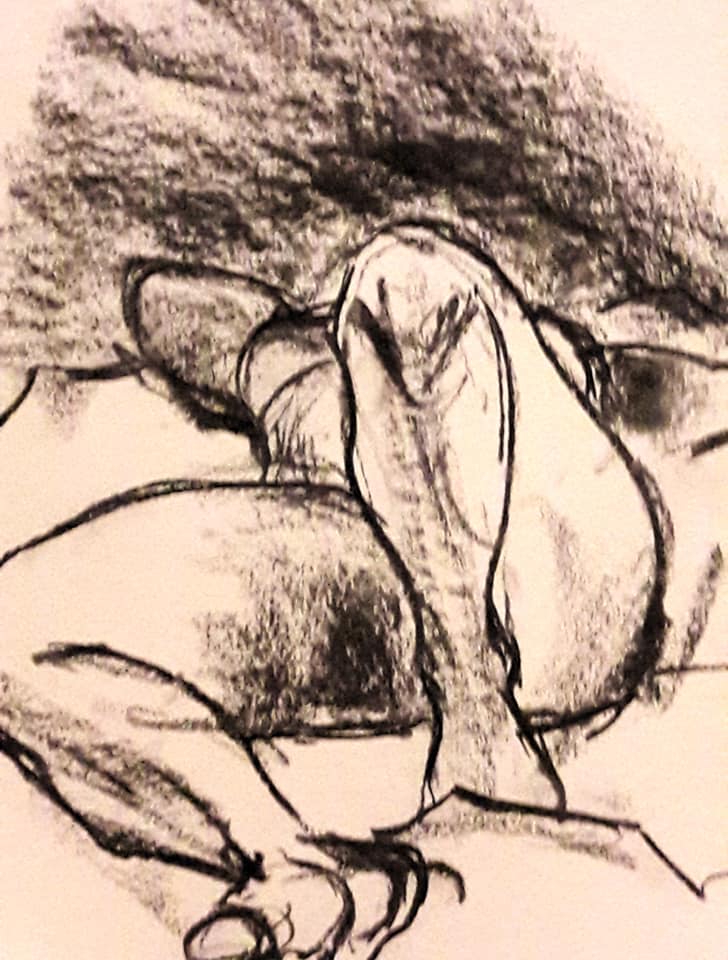Sarah. Study in charcoal