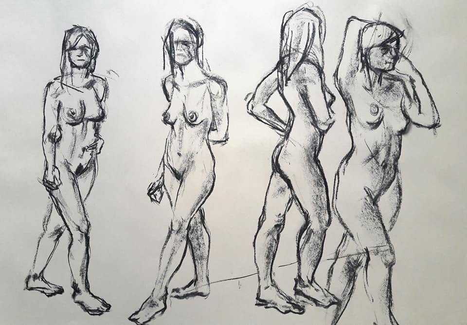 5-minute studies in charcoal