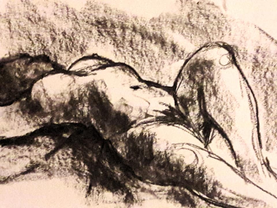 Sarah. Study in charcoal