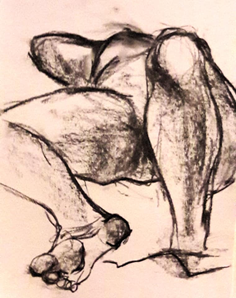 Sarah. Study in charcoal