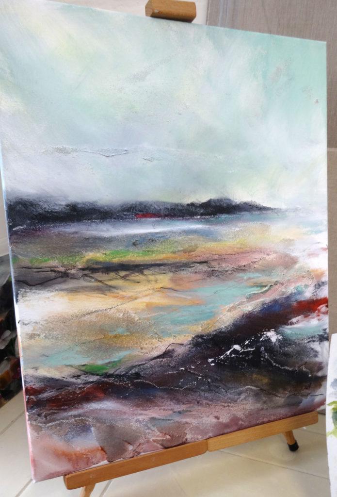 Time and Tide I - my first painting in my new studio!