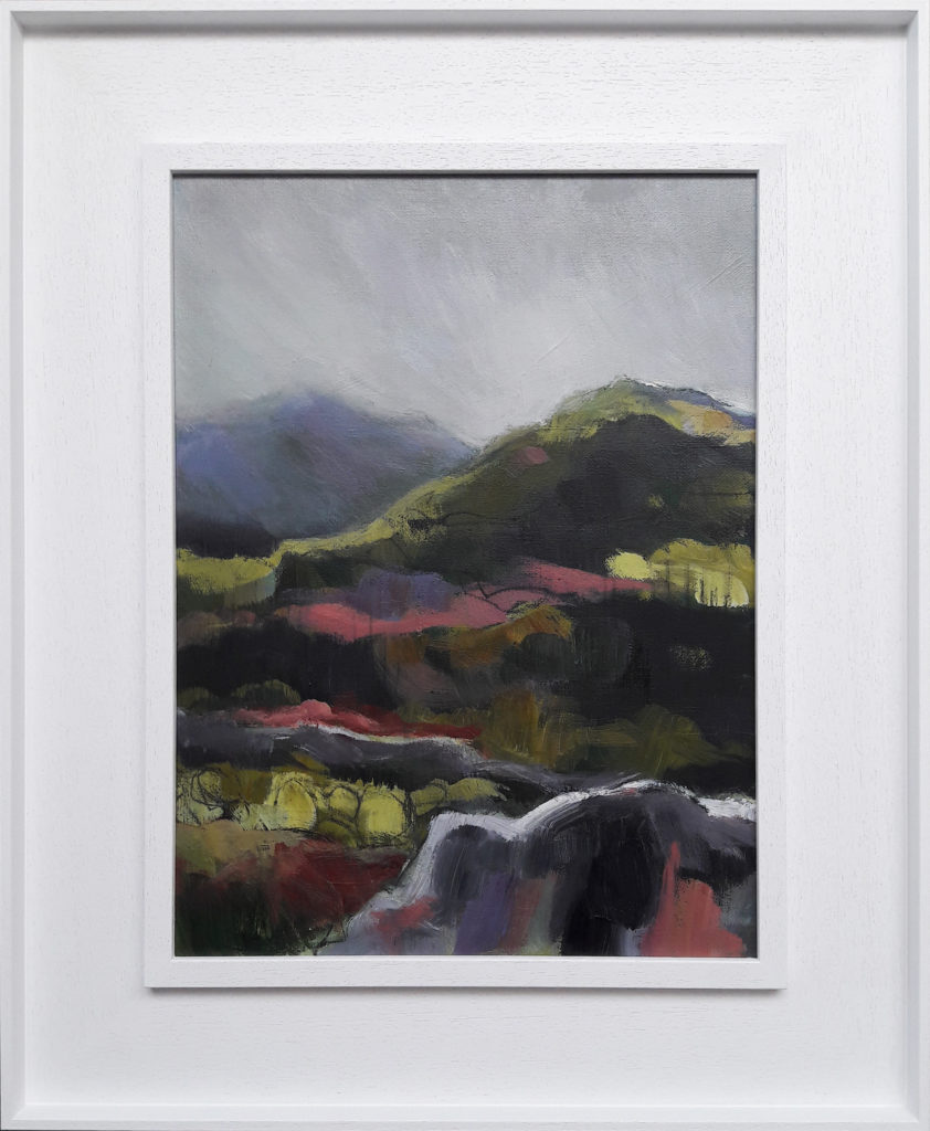 Pink Hills in a white wood St Ives frame