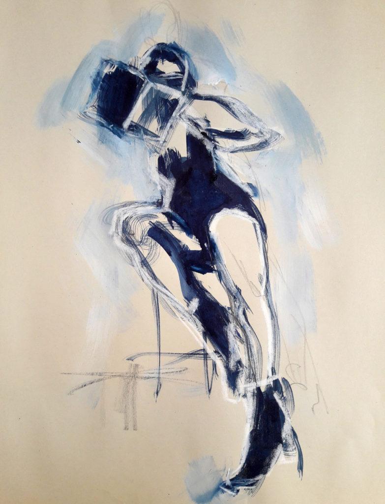 Vogue Life Drawing, online session. 5-minute pose