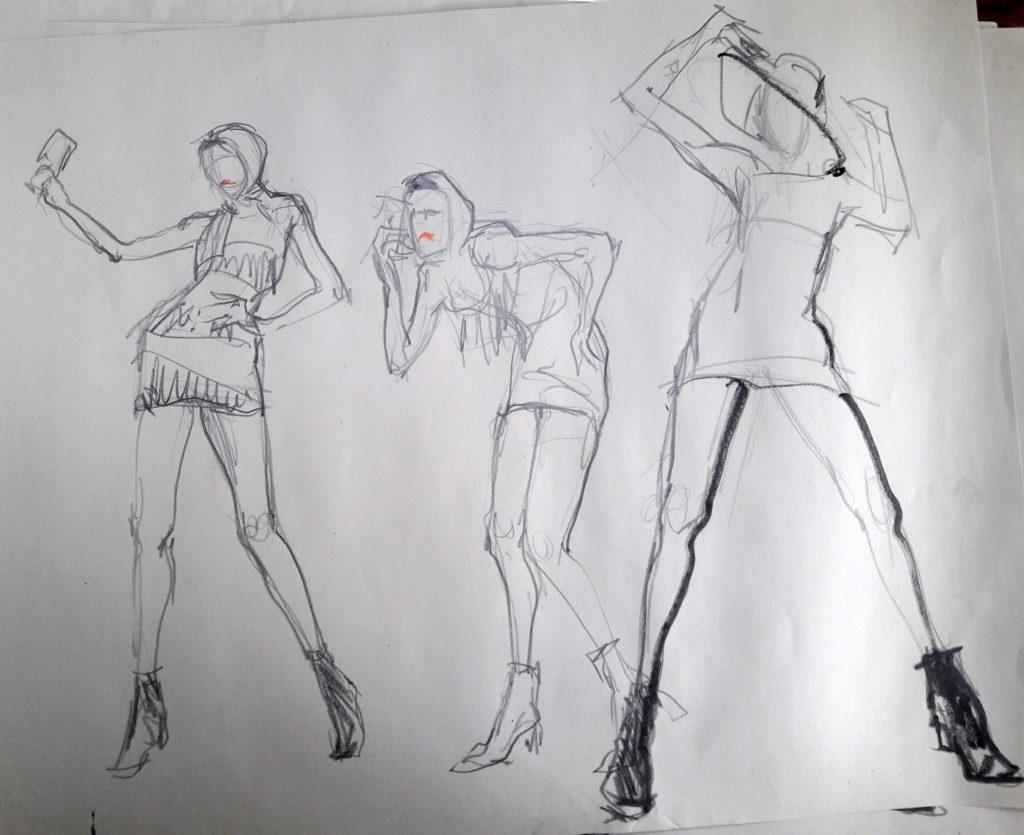 Vogue Life Drawing, online session. 2-minute poses