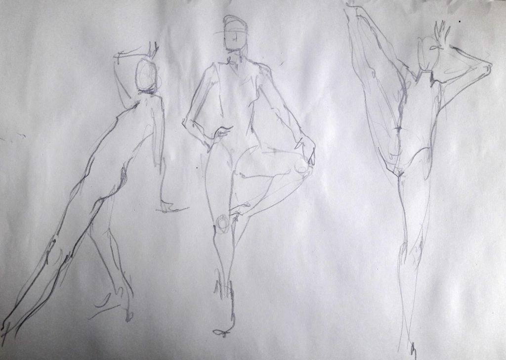 Vogue Life Drawing, online session. 1-minute poses