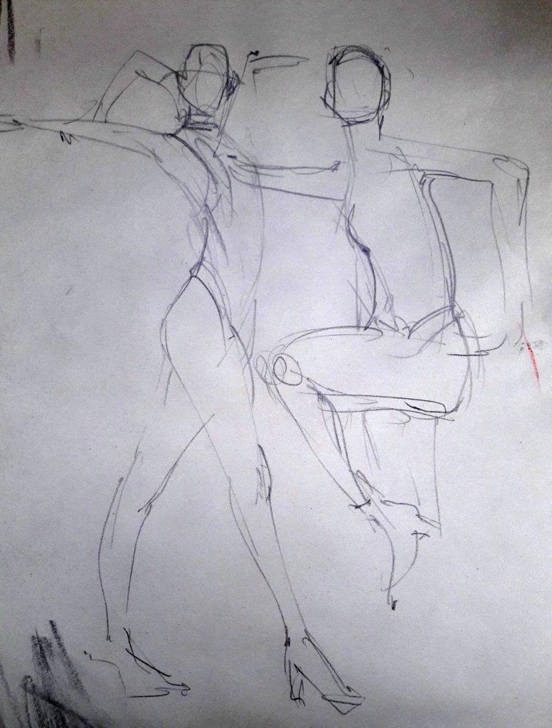 Vogue Life Drawing, online session. 1-minute poses