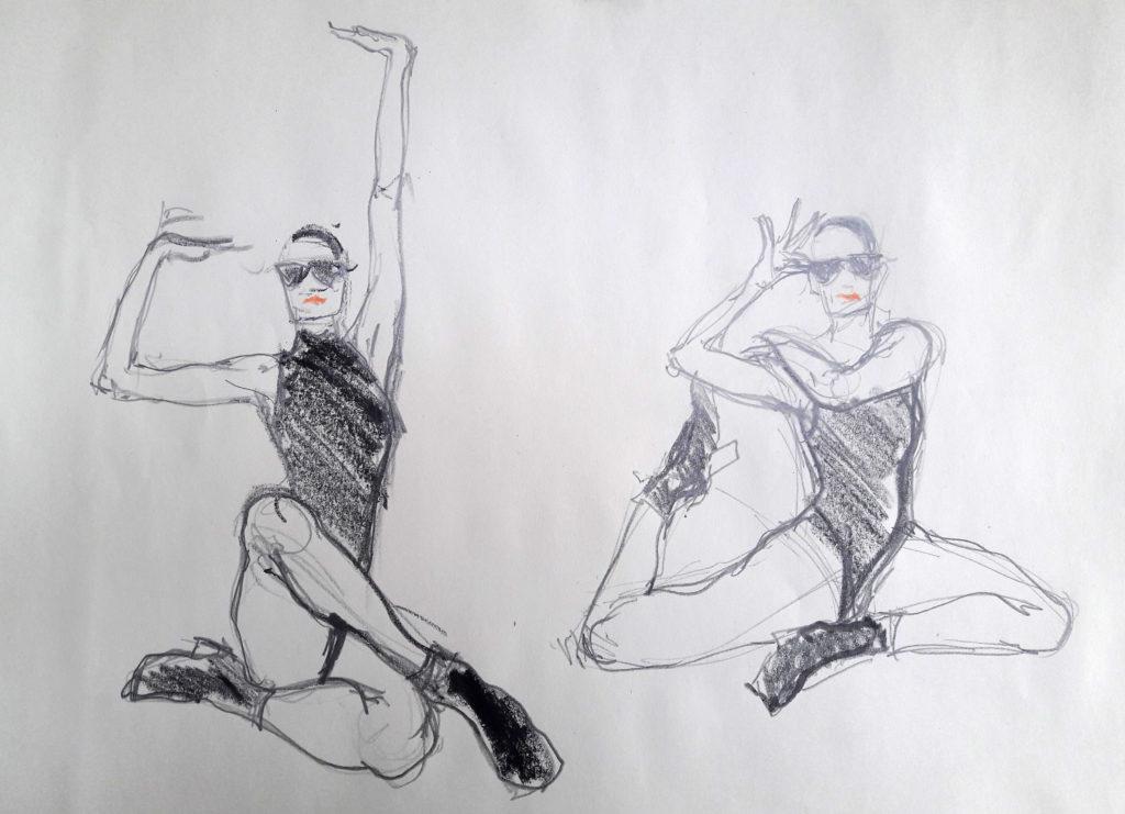Vogue Life Drawing, online session. 5-minute poses