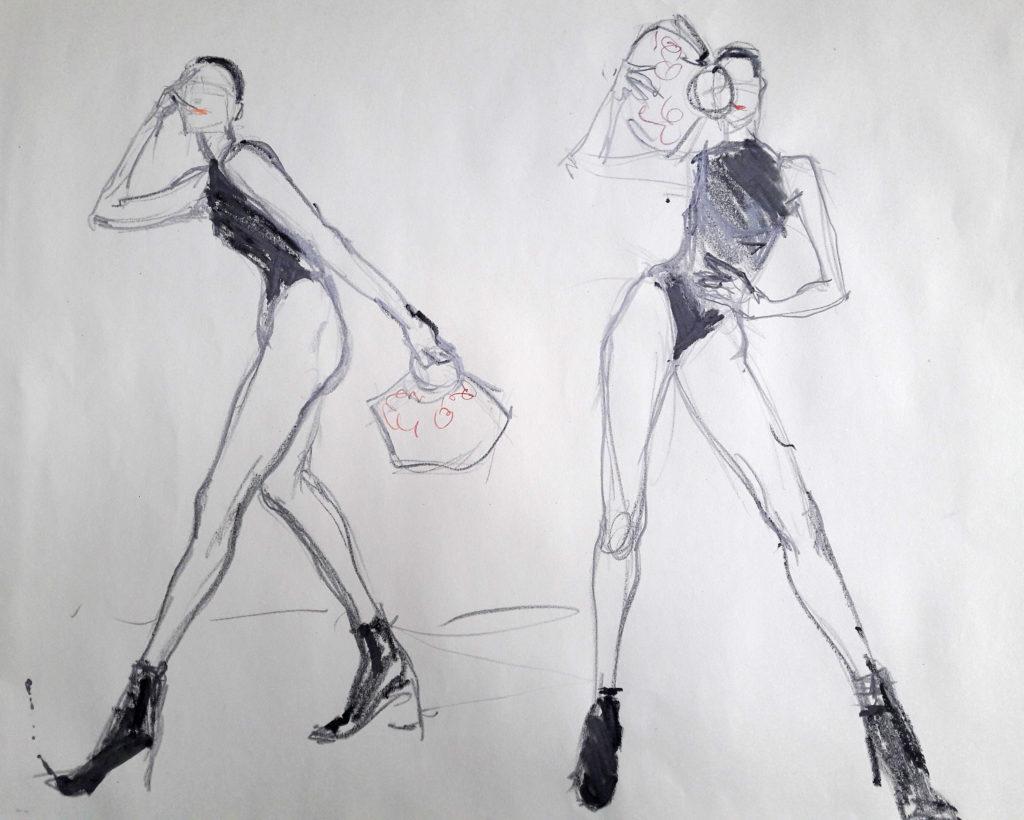 Vogue Life Drawing, online session. 5-minute poses