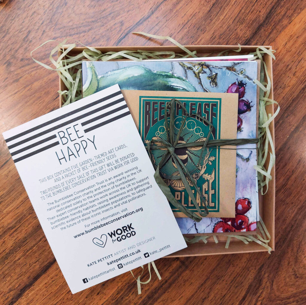 'Bee Happy' charity gift box (open)