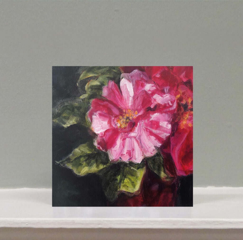 'Sally's Rosa Mundi' art card