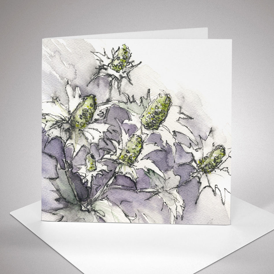 Eryngiums art card