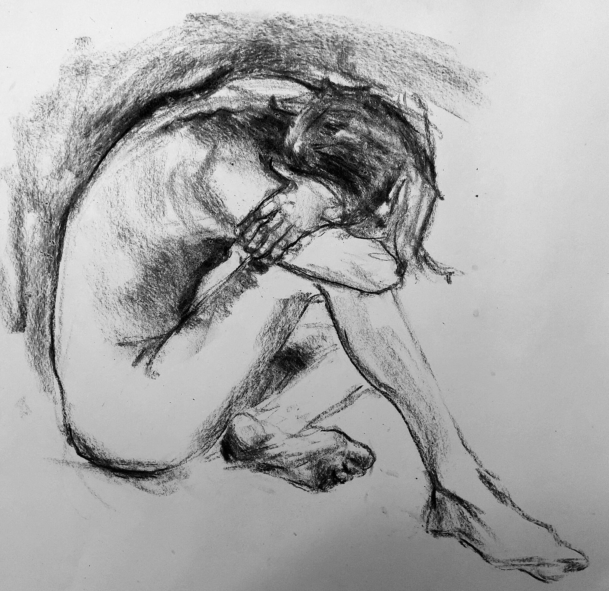 Kimbal. 20-minute study in charcoal. A2