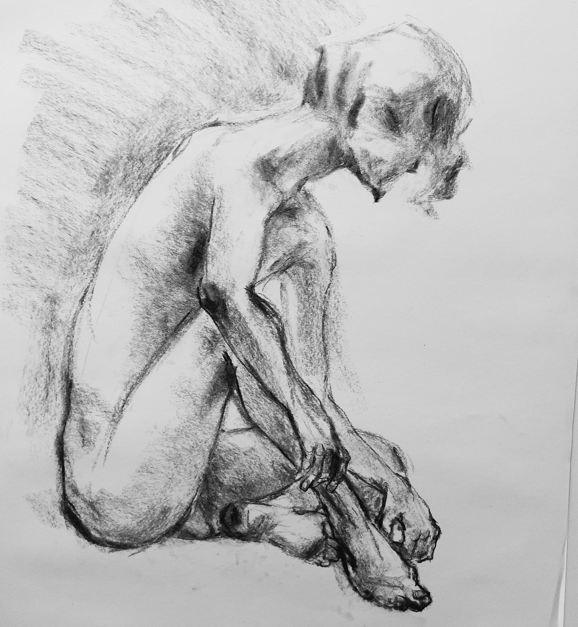 Kimbal. 10-minute study in charcoal. A2