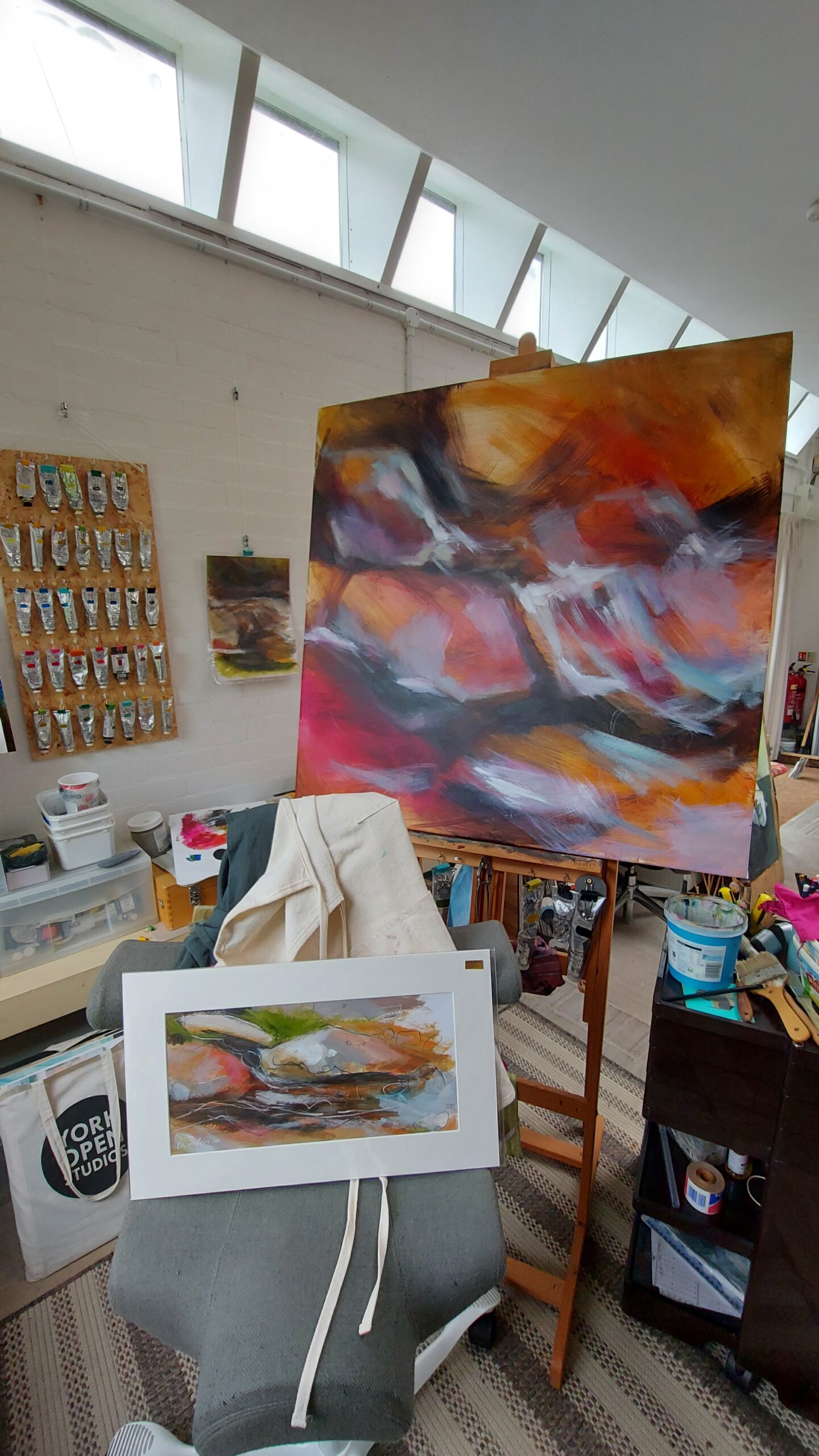 'Iron River' on the easel (work in progress)