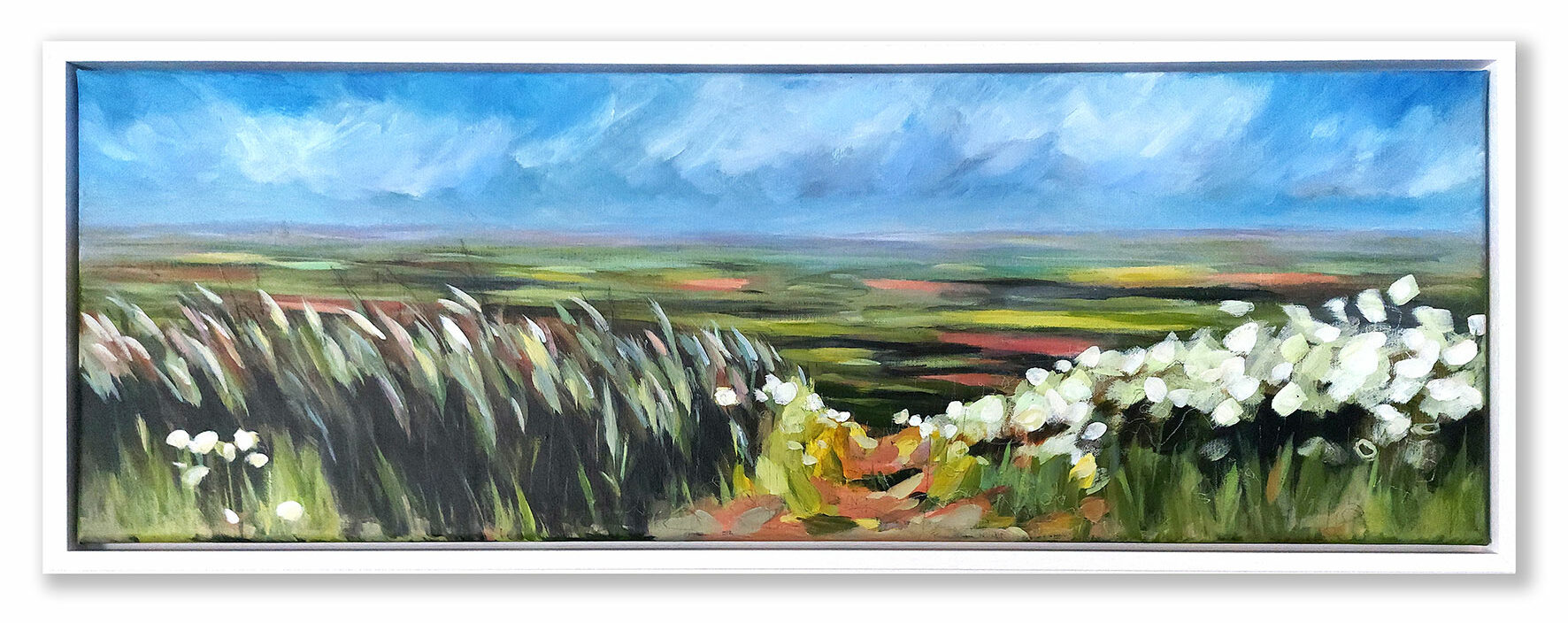 June: Garrowby Hill. Plein air painting in acrylic on canvas