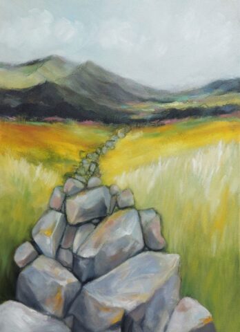 Melyn. Studio painting by Kate Pettitt
