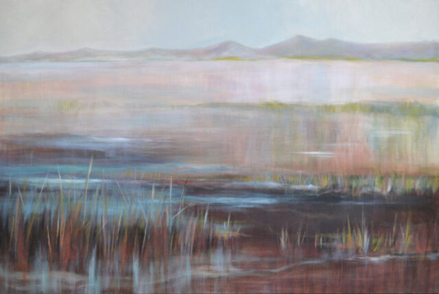 Mirror Tide. Studio painting by Kate Pettitt